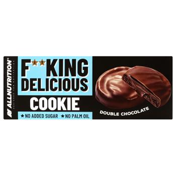 Печиво AllNutrition Fitking Delicious з подвійним шоколадом без цукру 128г - купити, ціни на КОСМОС - фото 1