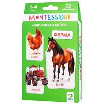 Набор учебных карточек Dodo Монтессори Ферма