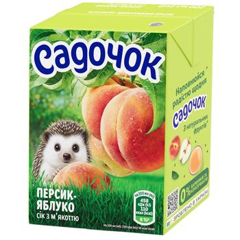 Sadochok Peach-Apple Juice with Pulp 200ml - buy, prices for COSMOS - photo 2
