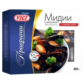 Vici Boiled-frozen Mussels in Shells in Wine Sauce 500g - buy, prices for Auchan - photo 2