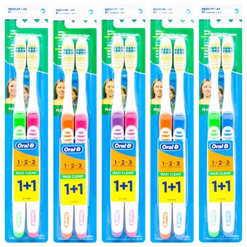 03014260110628 Зубна щітка Oral-B Maxi Clean середня 2шт