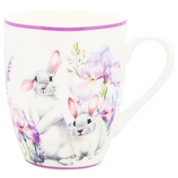 Lefard Rabbit in Flowers Mug 370ml - buy, prices for ULTRAMARKET - photo 1