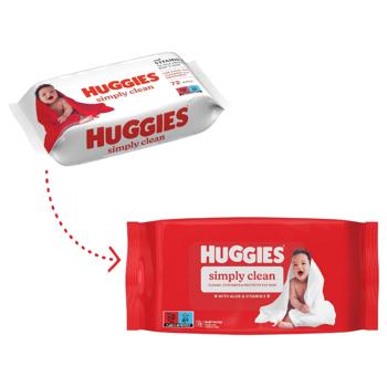 Huggies Simply Clean Baby Wet Wipes 72pcs - buy, prices for COSMOS - photo 4