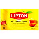 Чай черный Lipton Yellow Label 2г*50шт