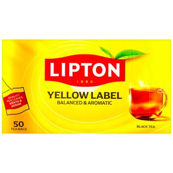Чай чорний Lipton Yellow Label 2г*50шт - купити, ціни на МегаМаркет - фото 1