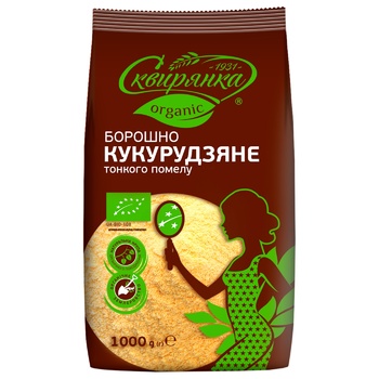 Skviryanka Organic Fine Ground Corn Flour 1kg - buy, prices for Auchan - photo 1