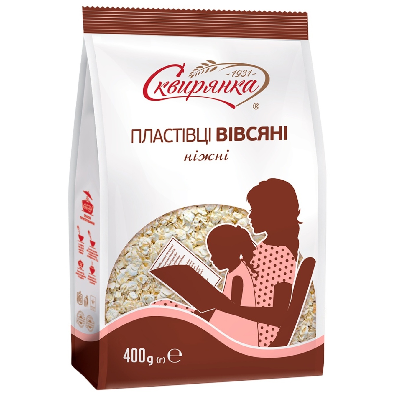 

Хлопья овсяные Сквирянка Нежные быстрого приготовления 400г