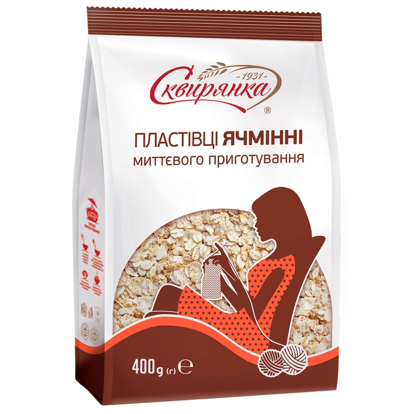 

Хлопья Сквирянка ячменные мгновенного приготовления 400г