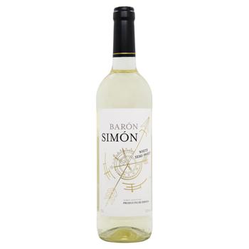 Baron Simon White Semi-Sweet Wine 11% 0.75l