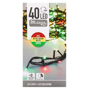 Koopman Outdoor Electric Garland 40 LED 6m 3-Color in Assortment - buy, prices for NOVUS - photo 2