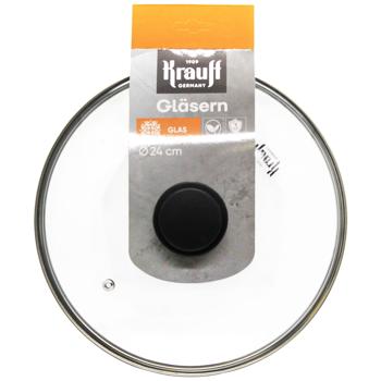 Крышка Krauff Glasern стеклянная 24см - купить, цены на Auchan - фото 1