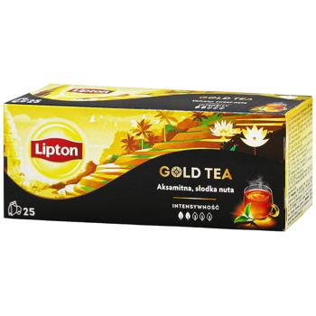 Чай чорний Lipton Gold Tea 1,5г*25шт - купити, ціни на КОСМОС - фото 1
