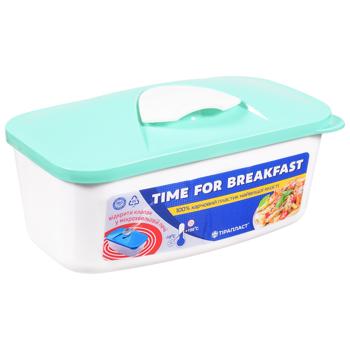 Контейнер пищевой Тирапласт Time For Breakfast мятный 500мл