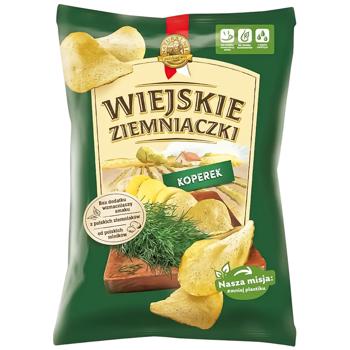 Чипси Wiejskie Ziemniaczki картопляні зі смаком кропу 130г
