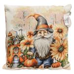 Provence Pumpkin Gnomes with Pumpkin House Pillow 45*45cm