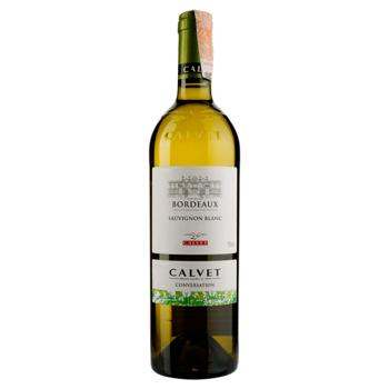 Вино Calvet Sauvignon Blanc Bordeaux белое сухое 12% 0,75л - купить, цены на МегаМаркет - фото 1