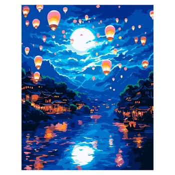 Набір для малювання Картина за номерами Повітряні кулі в нічному небі - купить, цены на Grono - фото 1