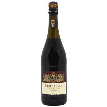 Вино игристое Decordi Lambrusco Amabile красное полусладкое 8% 0,75л Вино игристое Decordi Lambrusco Amabile красное полусладкое 8% 0,75л - купить, цены на - фото 1