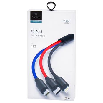 ZED Mobile Phone 3in 1 USB Cable - buy, prices for EKO Market - photo 1