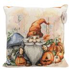 Provence Pumpkin Gnomes with Blue Mushroom Pillow 45*45cm