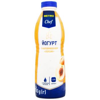 Йогурт Metro Chef Персик з пребіотиком лактулози 1,5% 780г