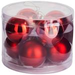 Actuel Red Christmas Balls Set 6cm 8pcs