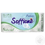 Туалетний папір Soffione Natural тришаровий 16 рулонів