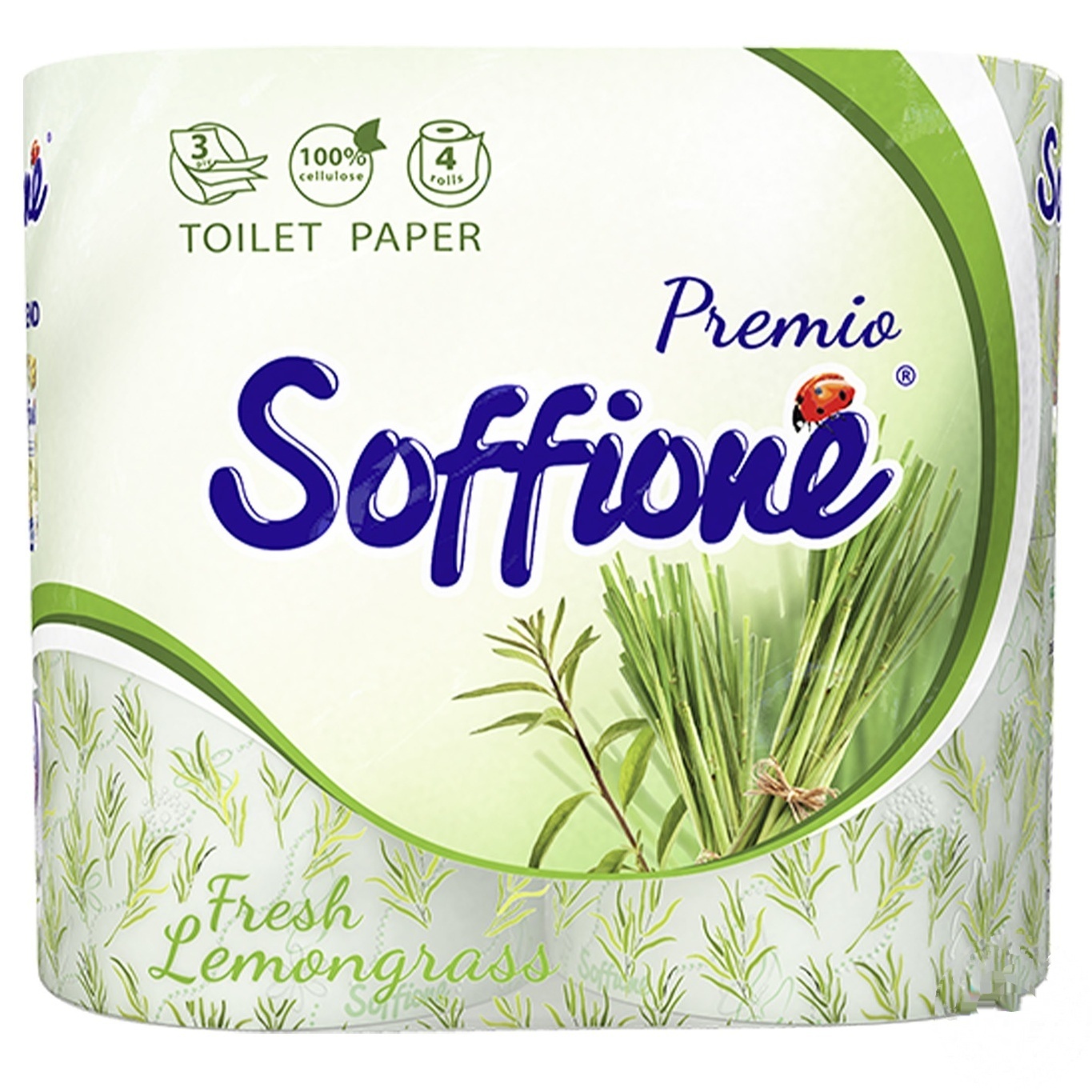 

Туалетная бумага Soffione Fresh Lemongrass трехслойная 4шт