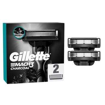 Касети змінні Gillette Mach3 Деревне вугілля 2шт - купити, ціни на - фото 2