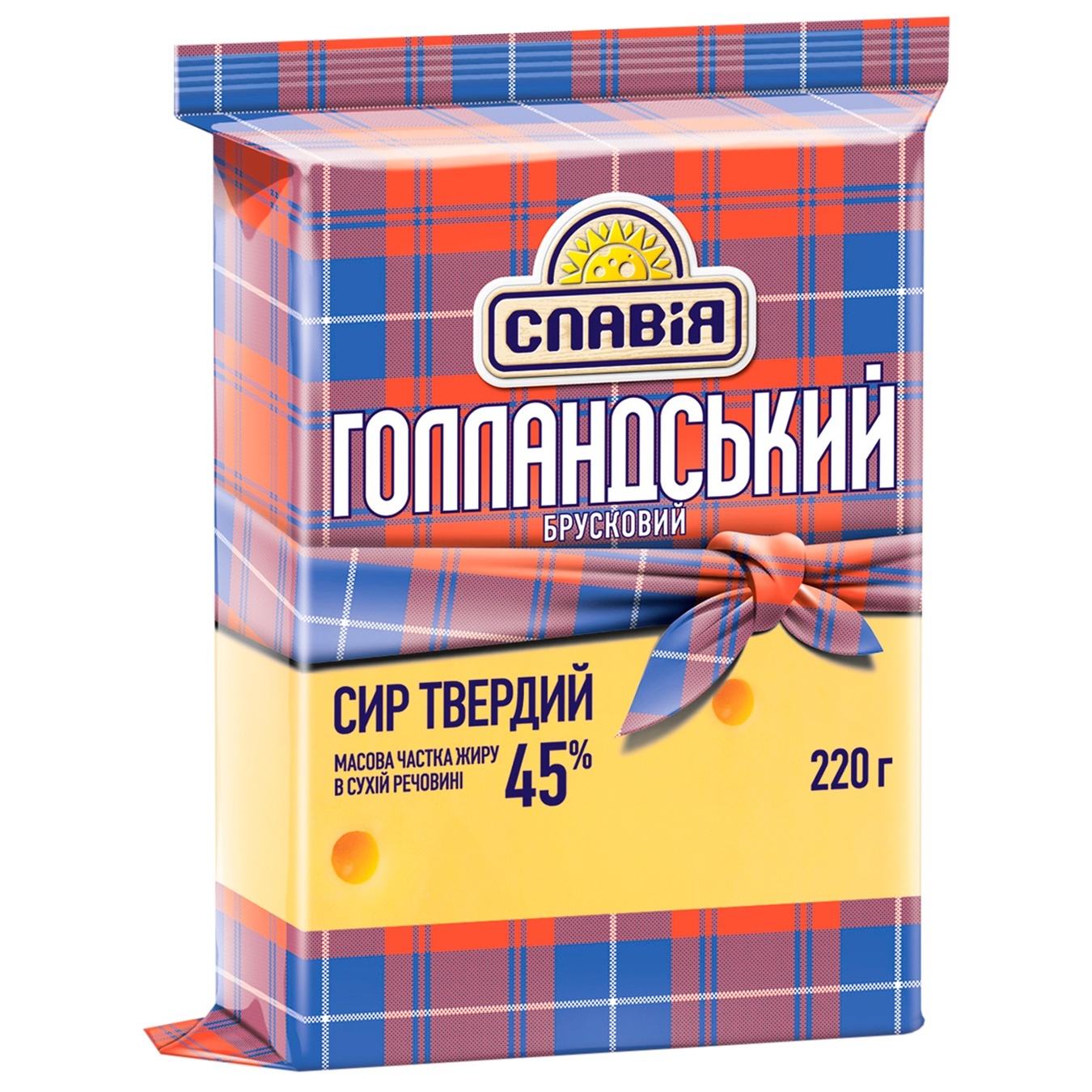 

Сыр твердый Голландский брусковый 45% Славия 220г