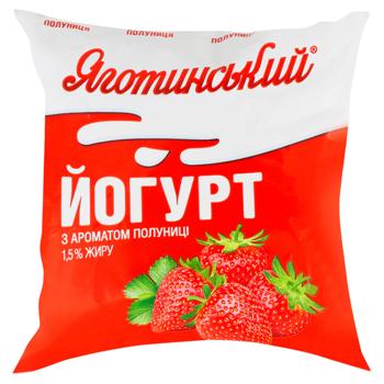 Йогурт Яготинський Полуниця 1,5% 400г - купити, ціни на Біотус - фото 1