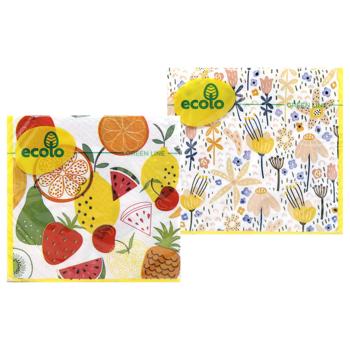 Ecolo Flowers 2-Ply Napkins 16pcs 33*33cm