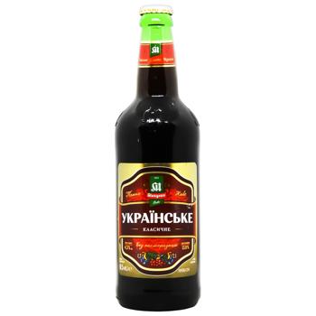 Пиво Микулин Украинское тёмное 4,3% 0,5l - купить, цены на NOVUS - фото 1