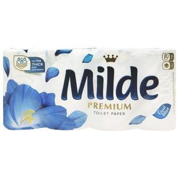 Туалетная бумага Milde Premium Cool Blue 3-слойная 8шт