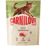 Корм сухий Carnilove True Fresh з качкою для стерилізованих котів 400г