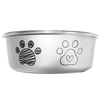 Arjan Impex Fusion Dog Foot Metal Bowl 13cm 470ml Grey - buy, prices for MasterZoo - photo 6