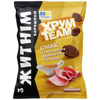 Сухарики ХрумTeam ржаные со вкусом буженины и французской горчицы 55г - купить, цены на Grono - фото 1
