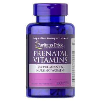 Мультивітаміни для вагітних Puritan's Pride Prenatal Vitamins 100 каплет - купити, ціни на Біотус - фото 1