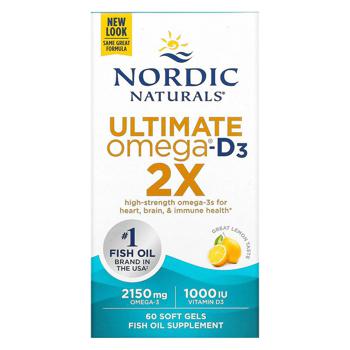 Nordic Naturals Ultimate Omega-D3 2X Lemon Flavored Fish Oil 2150mg 60 softgels - buy, prices for Biotus - photo 2