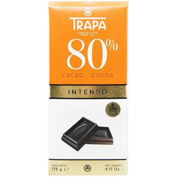 Шоколад чорний Trapa Intenso Noir 80% 175г