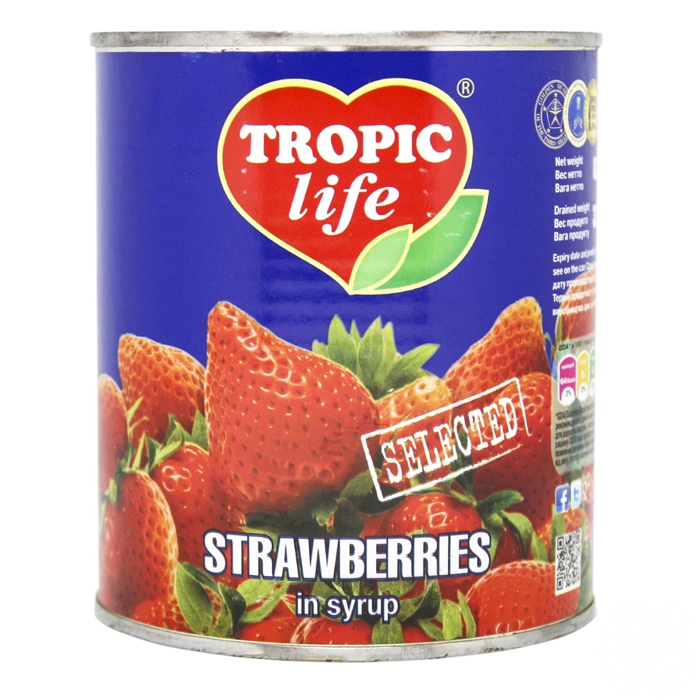

Клубника Tropic Life в сиропе 820г