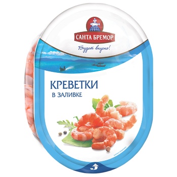 М'ясо креветки Санта Бремор в заливці 200г - купити, ціни на МегаМаркет - фото 1