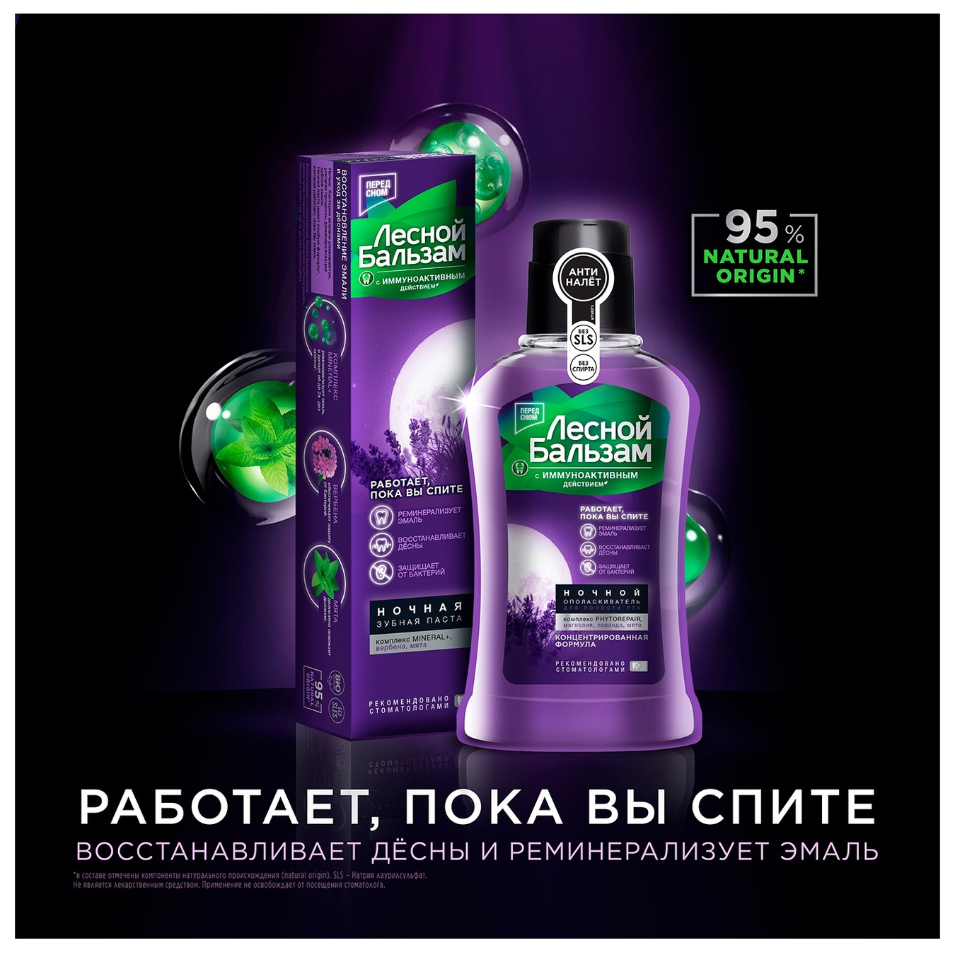 

Ополаскиватель для полости рта Лесной Бальзам Ночной 250мл
