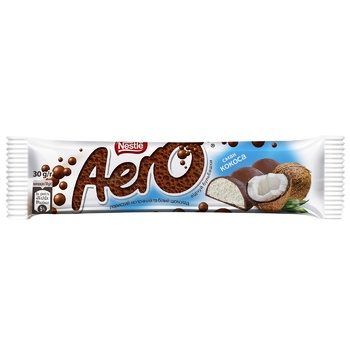 NESTLÉ® AERO® Coconut taste aerated milk and white chocolate bar 30g