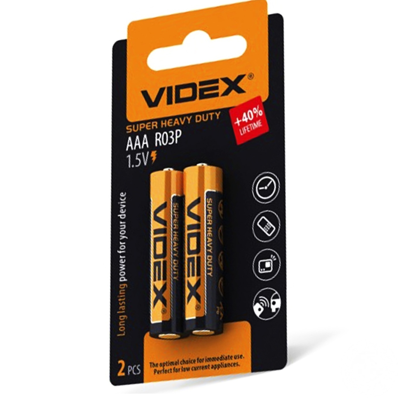 

Батарейки Videx солевые R03P AAA 2шт