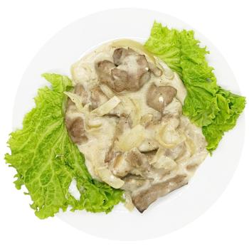 Беф-Строганів з яловичої печінки в вершках - купити, ціни на - фото 2
