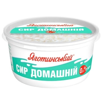 Сир кисломолочний Яготинський Домашній  нежирний 0,6% 370г - купити, ціни на КОСМОС - фото 1