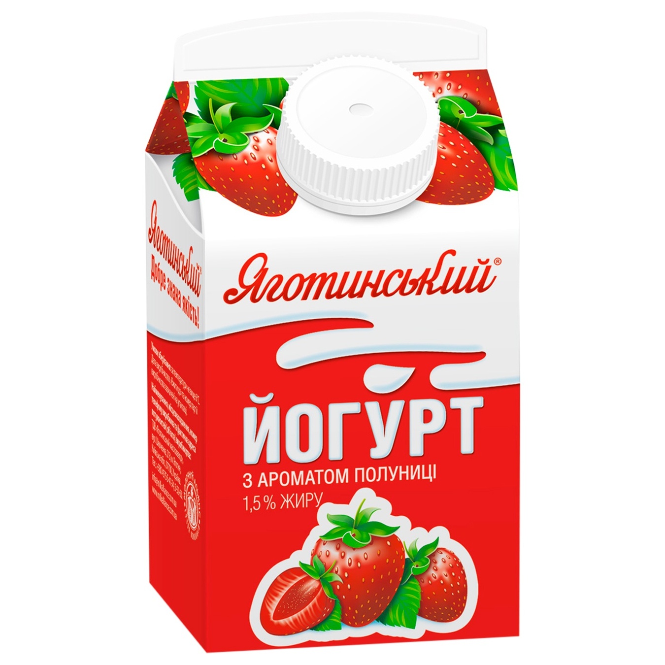 

Йогурт с ароматом клубники 1.5% Яготинське 450г