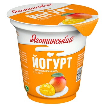 Йогурт Яготинский Манго 2,1% 280г - купить, цены на ULTRAMARKET - фото 1