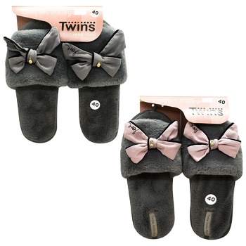 Twins Women's Home Slippers cotton s.40 pink/gray - buy, prices for - photo 1